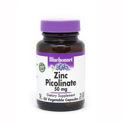 Цинк піколінат, Zinc Picolinate, Bluebonnet Nutrition, 50 мг, 50 гелевих капсул - фото