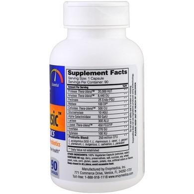 Ферменти і пробіотики, Digest Басик+Probiotics, Enzymedica, 90 капсул - фото
