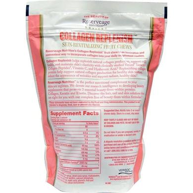 Коллаген, Collagen Replenish, ReserveAge Nutrition, фруктовый вкус, 60 жевательных конфет - фото
