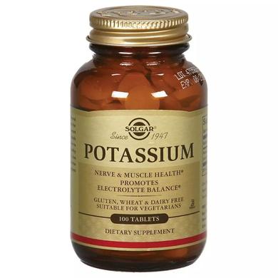 Калій, Potassium, Solgar, 99 мг, 100 таблеток - фото