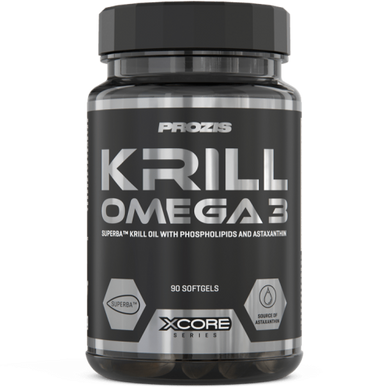 Жирные кислоты Омега-3, Krill Omega 3, Prozis, 90 гелевых капсул - фото