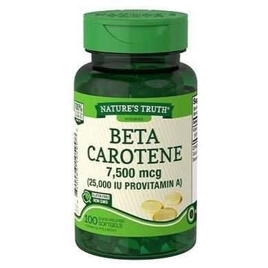 Бета-каротин, Beta Carotene, Nature's Truth, 7500 мкг, 100 капсул - фото