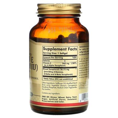 Витамин Е, Vitamin E, Solgar, натуральный, 400 МЕ, 100 капсул - фото