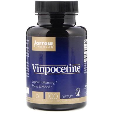 Витамины для мозга, Vinpocetine, Jarrow Formulas, 5 мг, 100 капсул - фото