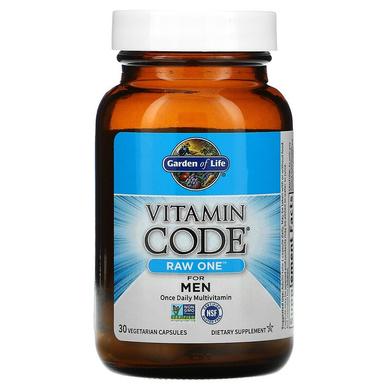 Сырые мультивитамины для мужчин, Raw One for Men, Vitamin Code, Garden of Life, 30 вегетарианских капсул - фото