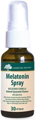 Мелатонін, Melatonin Sleep Support in Easy Dosing Spray, Genestra Brands, м'ятний смак, спрей, 30 мл - фото