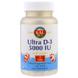 Витамин Д3, вкус мяты с ксилитом, Ultra D-3, Kal, 5000 МЕ, 60 шт., фото – 1