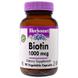 Биотин, Biotin, Bluebonnet Nutrition, 1000 мкг, 90 капсул, фото – 1