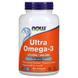 Супер омега 3, Omega-3, Now Foods, 500 EPA/250 DHA, 180 капсул, фото – 1