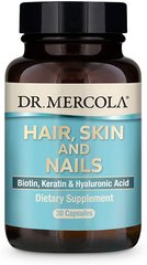 Вітаміни для волосся, шкіри та нігтів, Hair, Skin & Nails, Dr. Mercola, 30 капсул - фото