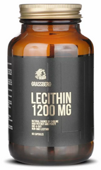 Лецитин, Lecithin, Grassberg, 1200 мг, 60 капсул - фото