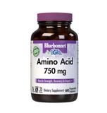 Комплекс Аминокислот 750 мг, Amino Acid, Bluebonnet Nutrition, 60 вегетаріанських капсул, фото