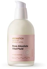 Органічний зволожуючий флюїд з екстрактом троянди, Rose Absolute Vital Fluid, Aromatica, 100 мл - фото