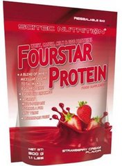 Протеїн, Fourstar Protein, полуничний крем, Scitec Nutrition, 500 г - фото