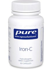 Залізо-C, Iron-C, Pure Encapsulations, 60 капсул - фото