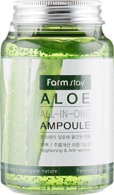 Ампульная сыворотка с экстрактом алоэ, Aloe All-In-One Ampoule, FarmStay, 250 мл - фото