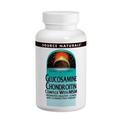 Глюкозамин и хондроитин, Glucosamine Chondroitin MSM, Source Naturals, комплекс, 120 таблеток - фото