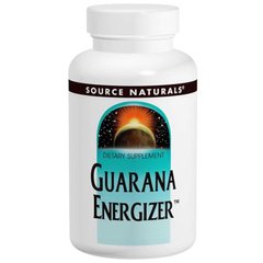 Гуарана, Guarana Energizer, Source Naturals, 900 мг, 60 таблеток - фото