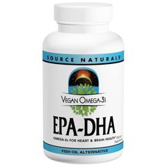 Омега-3, Omega-3s EPA-DHA, Source Naturals, для веганів, 300 мг, 30 капсул - фото