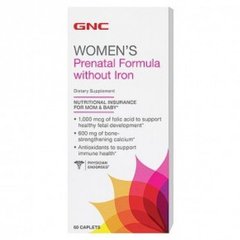 Витамины и минералы для женщин, Prenatal Formula, Gnc, 60 капсул - фото