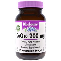 Коензим CoQ10, Bluebonnet Nutrition, 200 мг, 60 капсул - фото