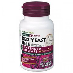 Красный дрожжевой рис 600 мг, Nature's Plus, 60 мини таблеток - фото