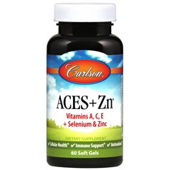 Витамины А, С, Е плюс цинк, Aces + Zn, Carlson Labs, 60 капсул - фото