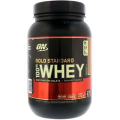 Сывороточный протеин, 100% Whey Gold Standard, шоколадная арахисовая паста, Optimum Nutrition, 909 г - фото