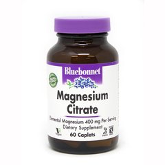 Магний цитрат, Magnesium Citrate, 400 мг, Bluebonnet Nutrition, 60 капсул - фото