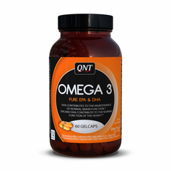 Омега-3, OMEGA 3, 1000 мг, Qnt, 60 гелевих капсул - фото