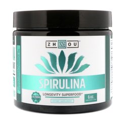 Спирулина, Spirulina, Zhou Nutrition, порошок, 170 г - фото