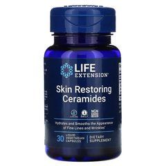 Восстановление кожи, Skin Restoring Ceramides, Life Extension, керамиды, 30 вегетарианских капсул - фото