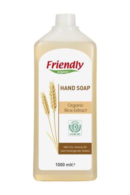 Екологічне мило для рук з екстрактом рису, Hand Soap, Friendly Organic, 1000 мл - фото