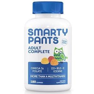 Мультивитамины + Омега-3, Adult Complete, SmartyPants, фруктовый вкус, 180 жевательных конфет - фото