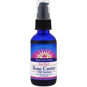 Сироватка з рожевим і касторовою олією, Rose Castor Oil Serum, Heritage Products, 60 мл - фото