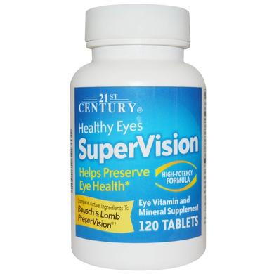 Вітаміни для очей, Eyes SuperVision, 21st Century, 120 таблеток - фото