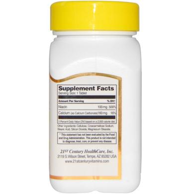 Витамин В3, Niacin, 21st Century, 100 мг, 110 таблеток - фото