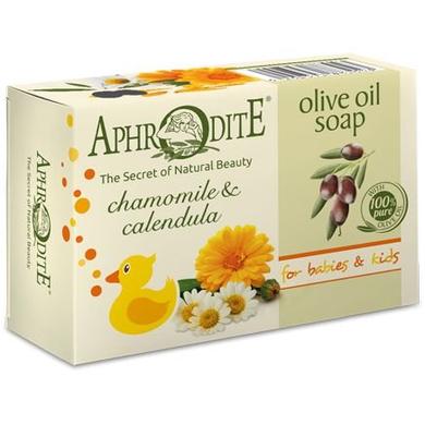 Натуральне оливкове мило з Ромашкою і Календулою, Aphrodite, 100 г - фото