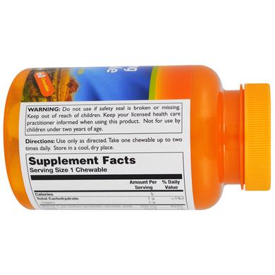 Витамин С, Vitamin C Chewable, Thompson, жевательный, апельсин, 500 мг, 60 таблеток - фото