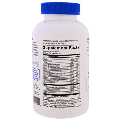 Мультивитамины + Омега-3, Adult Complete, SmartyPants, фруктовый вкус, 180 жевательных конфет - фото