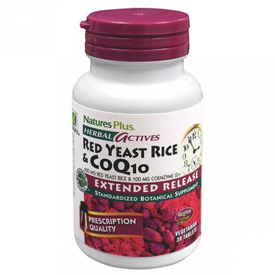 Красный дрожжевой рис + коэнзим Q10, Nature's Plus, 30 гелевых капсул - фото