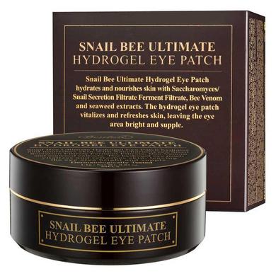 Патчі з муцином равлика і отрутою бджоли, Snail Bee Ultimate Hydrogel Eye Patch, Benton, 60 шт - фото