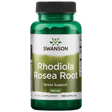 Родіола рожева, Rhodiola Rosea Root, Swanson, 400 мг, 100 капсул - фото