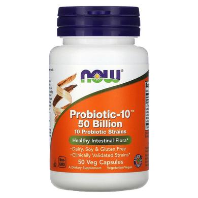 Пробиотик-10, Probiotic 50 Billion, Now Foods, 50 капсул - фото