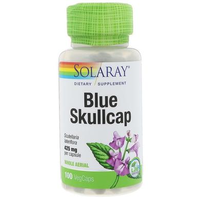 Шоломниця, екстракт, Blue Skullcap, Solaray, для веганів, 425 мг, 100 капсул - фото