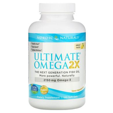 Рыбий жир, Ultimate Omega 2X, Nordic Naturals, 2150 мг, 120 гелевых капсул - фото