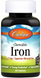 Железо, Chewable Iron, Carlson Labs, виноградный вкус, 30 мг 60 таблеток, фото – 1