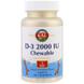 Витамин Д3, со вкусом корицы, Vitamin D-3, Kal, 2000 МЕ, 100 жевательных таблеток, фото – 1