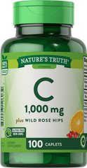 Вітамін C плюс шипшина, Vitamin C plus Wild Rose Hips, 1000 мг, Nature's Truth, 100 капсул - фото