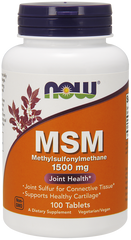 МСМ, Метилсульфонілметан, MSM, Now Foods, 1500 мг, 100 таблеток - фото